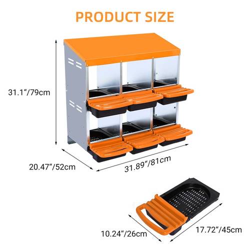 1 Set Of 0. 6mm Galvanized Sheet (Top Cover ) + Plastic Tray Egg Laying Box