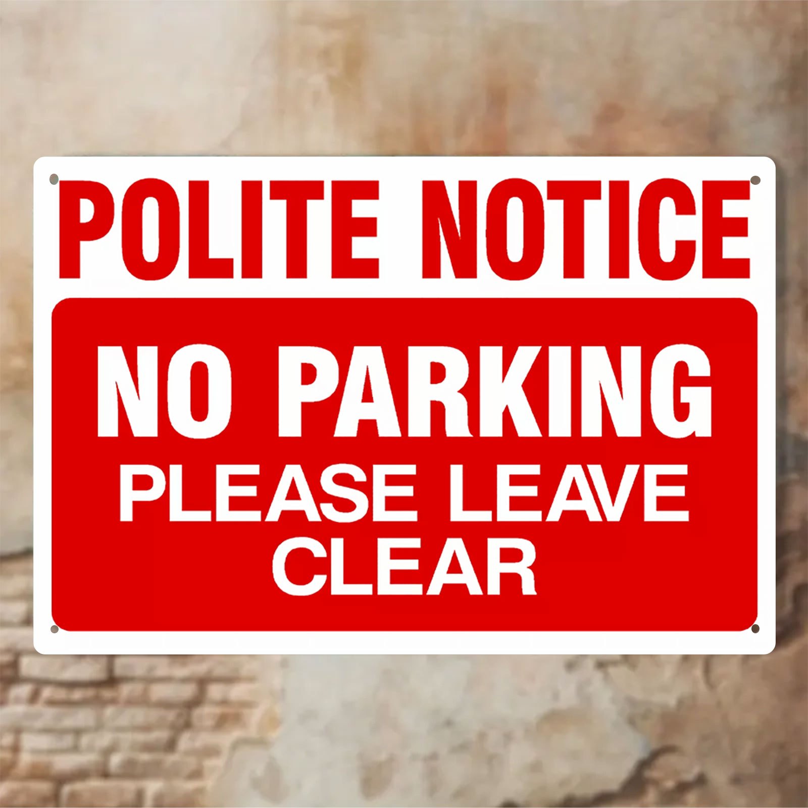 TEMU 2d Flat, 2d Flat Plane, 1pc Vintage Metal Sign "no Parking, Please " - 20.32x30.48 Cm Vintage Red And White Wall Decor, Suitable For Restaurant,