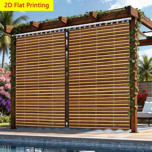 2pcs 2d flat print 180x180cm 70 87x70 87in single piece aging ed outdoor curtains hanging rings designed for sunshade and wind protection suitable for outdoor sunrooms grape trellises and garden 2d flat