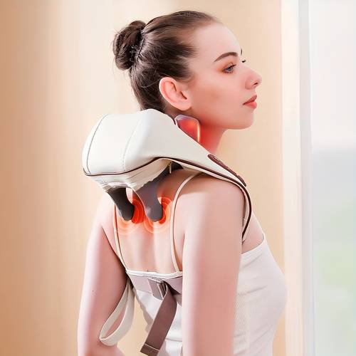 neck massager with a device for kneading the muscles legs and neck wireless neck massager with heating and shiatsu function providing a massage like human hands a perfect valentines day gift for women