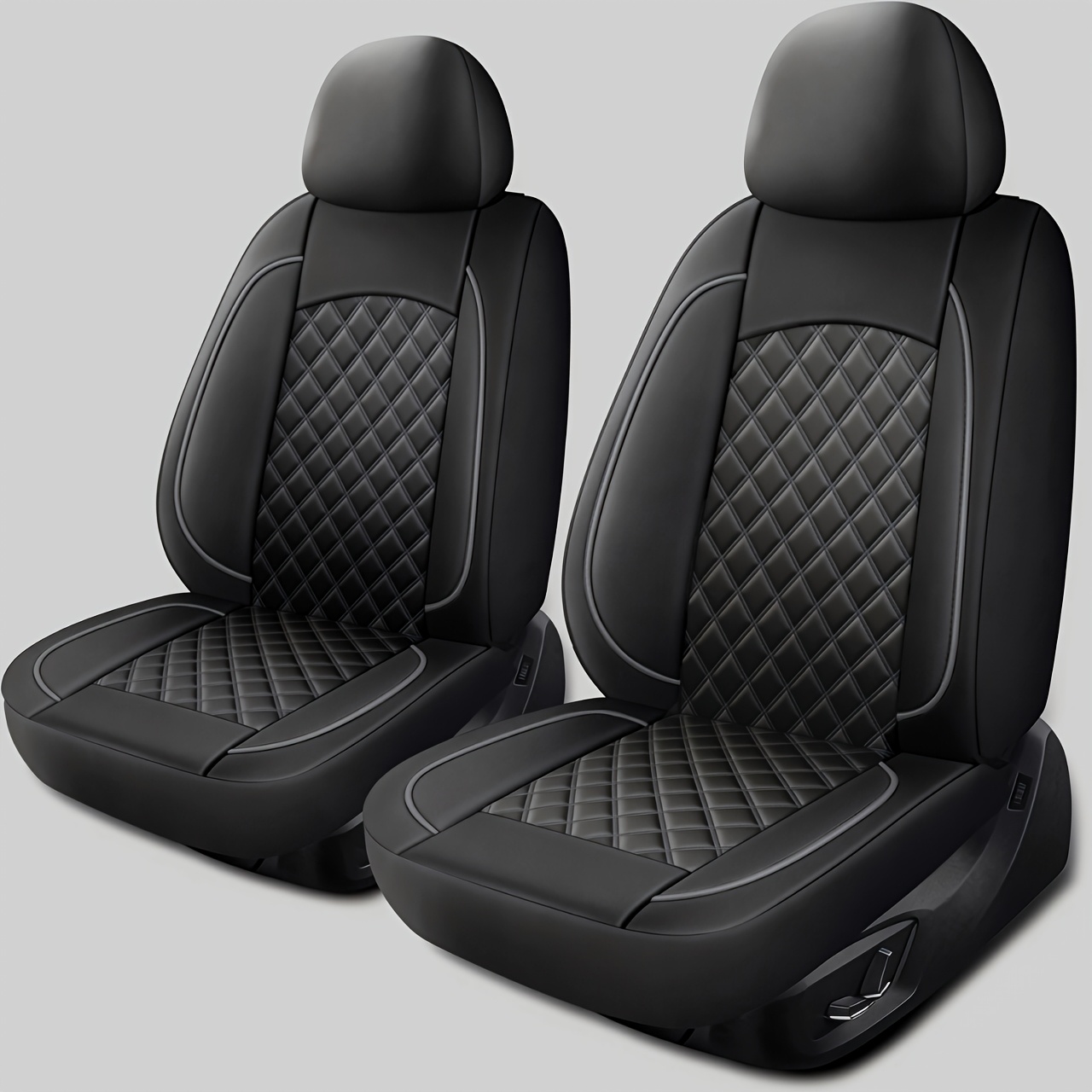 fit synthetic leather car seat covers suitable for all vehicles 2 seater compatible for all car quilted diamond lattice with   soft foam cushioning durable wear resistant cover for original seat preservation
