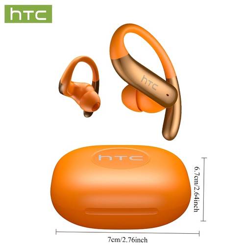 item picture 1pc htc ne63 wireless open headphones 1pc adopting v6 0 wireless technology with call latency as low as milliseconds up to 60 hours travel headphones hands free calls lightweight design touch operation durable plastic body