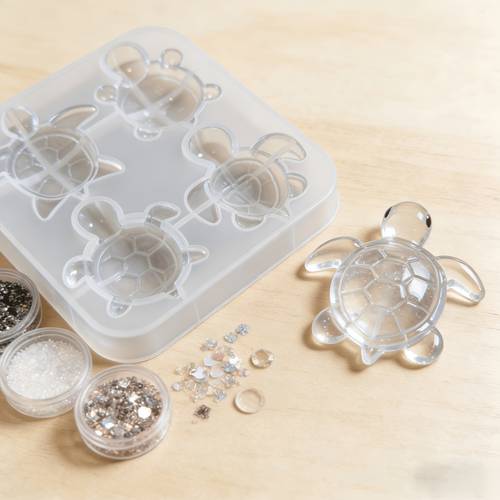 1pc 4 turtle ornament silicone mold plaster turtle mold resin turtle series sea turtle keychain backpack charm pendant accessory resin silicone molds
