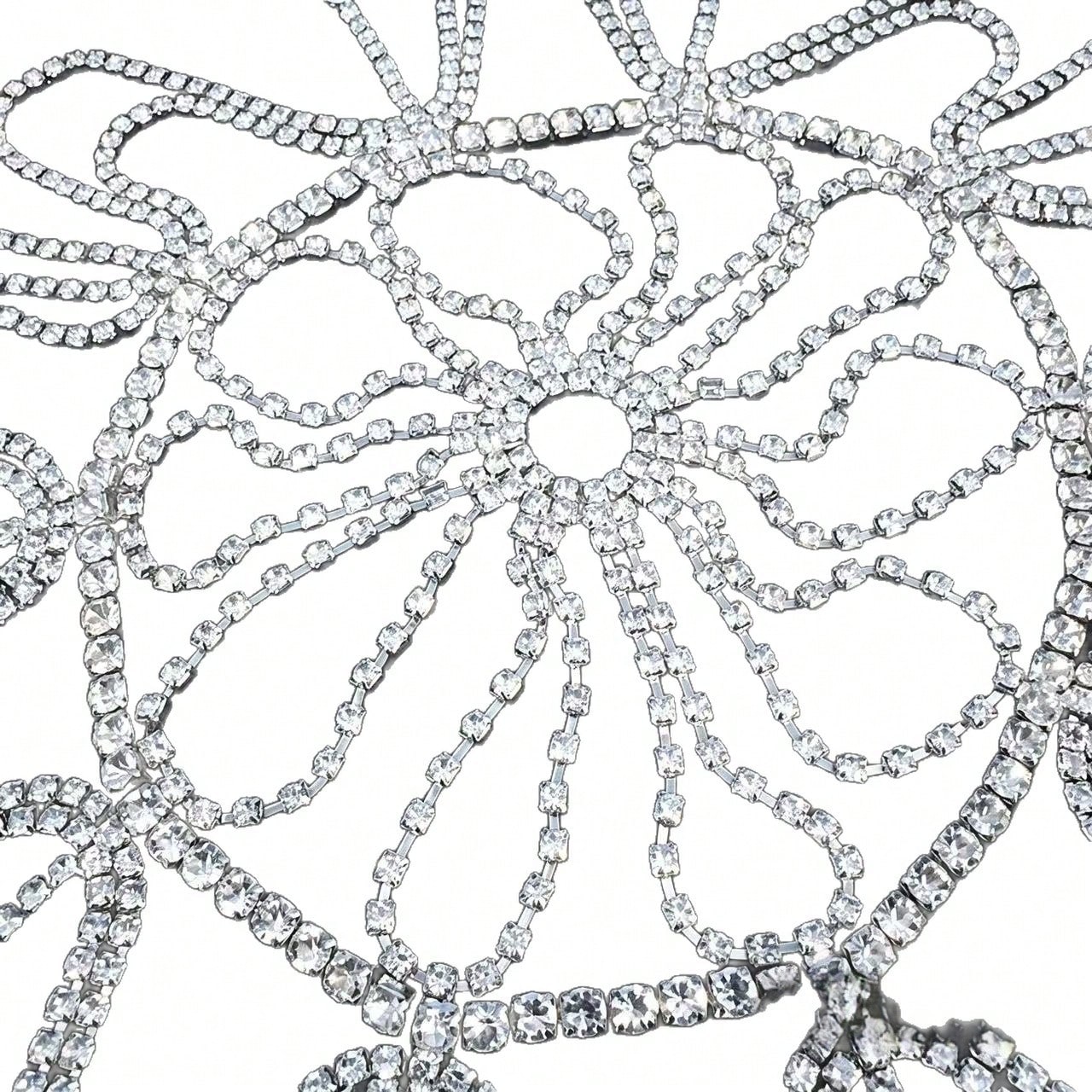 Multi-Layered Rhinestone Tassel Head Chain Hat Party Accessory