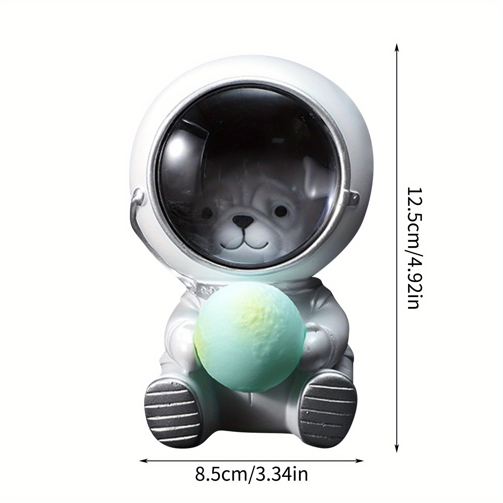 astronaut bear in space night light dimmable plug in battery free no   warm white led lamp with cute   planet dome for kids bedroom nursery living room safe plastic bedside light for adults Product details 2