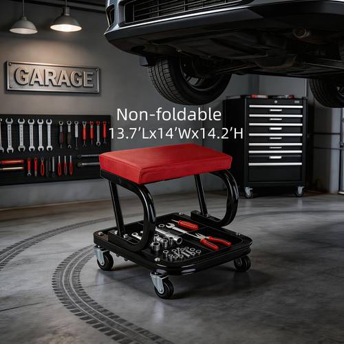 shaped wheeled creeper stool sold separately foldable non foldable crawler mechanic seat 300 lb load capacity with 6 2 5 inch casters great gift for men