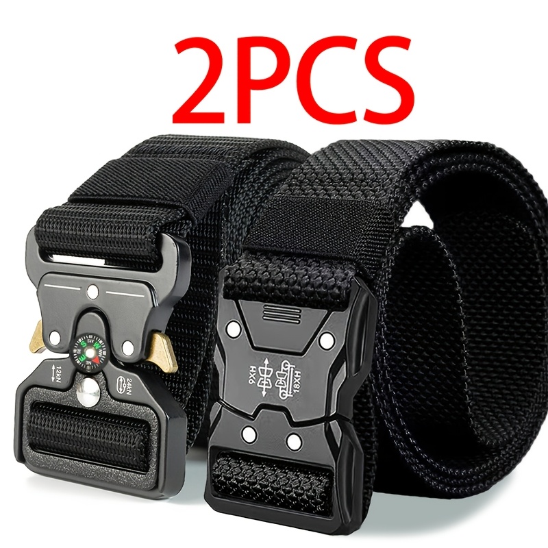 TEMU 2pcs Unisex Belt, High-quality Belt, Equipped -release , Comfortable And Durable Fashionable Sports Belt