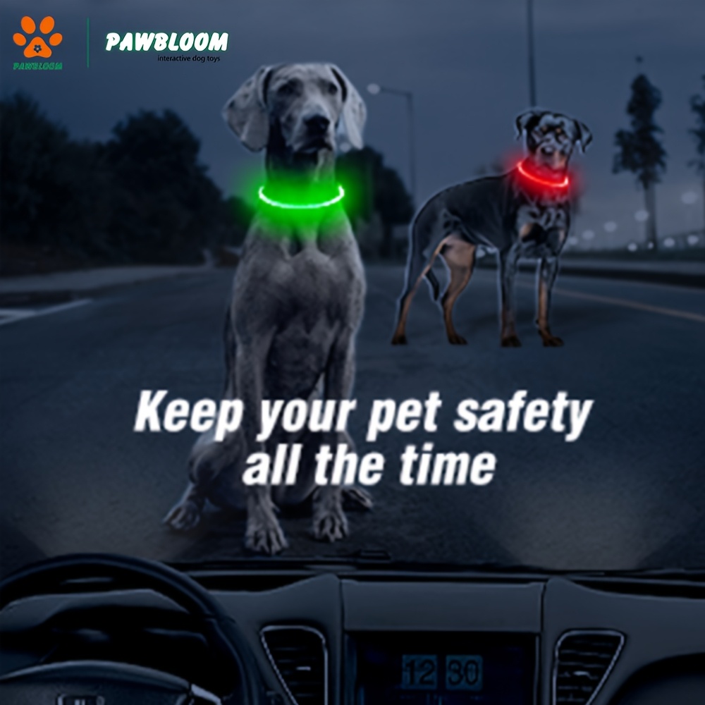 USB Rechargeable LED Dog Collar for Pet Safety