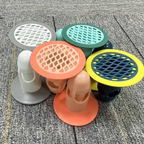 4pcs drainage anti odor filters bathroom kitchen sink shower drain covers with anti clog grid insect proof core backflow prevention fit for floor drains shower tubs sinks easy clean drain filters 4pcs perforated design material durable plastic sturdy construction