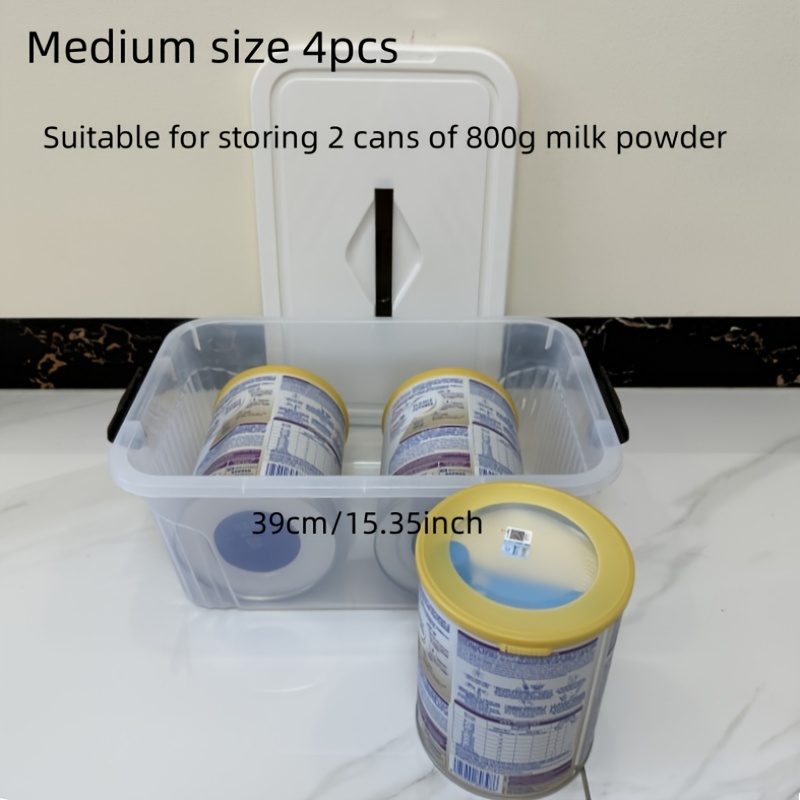 4pcs Set Of Large Capacity Transparent Plastic Storage Boxes, Suitable For Halloween, Christmas, Holiday Decorations, Trunk Storage, Wardrobe Storage, And Bathroom Miscellaneous Storage With Lids