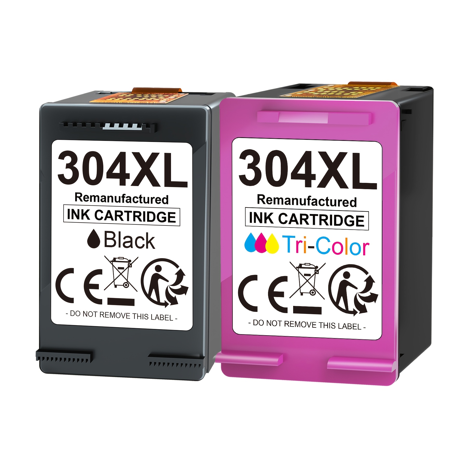 Image of 304 Xl Ink Cartridge Compatible With 304 304xl For Amp 130, 5010 5020 5030 5032 5050, 2622 2630 2632 2633 2634 3720 3730 3733 3735 3750 3760 3762 3764 Black & Tri-color 2-pack
