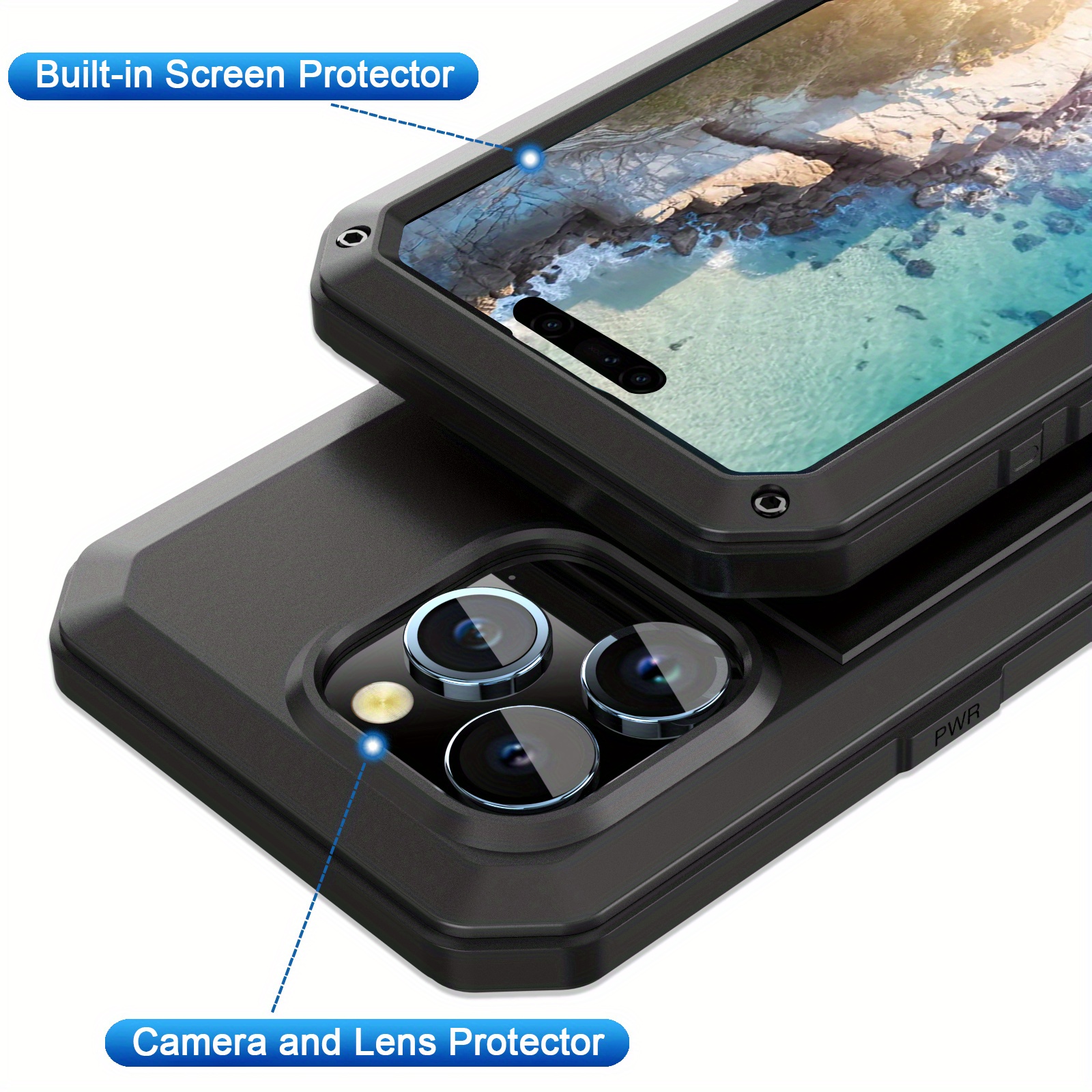 Universel Coque Étanche et Anti-Choc pour iPhone 11 Pro Max XS Max XR X