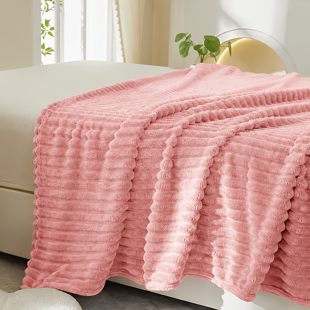 TEMU Soft Warm Versatile Faux Rabbit Leisure Fur Throw Blanket - Comfortable, Light Weight & Cozy Quilt For Bedroom, Living Room, Couch, Bed, Office,
