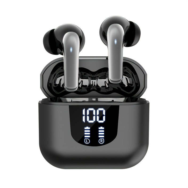 Wireless Bluetooth 5.4 Earbuds, 13mm Drivers, Digital Display, Type-c Fast Charging Case, Long , , Built-in Mic, Compatible With Ios & For Sports Business Gaming