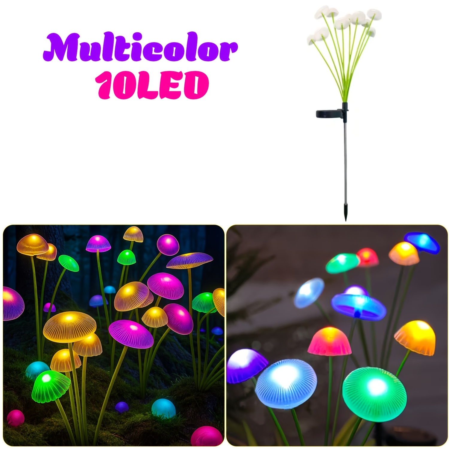 10/8/6 Led Solar Garden Lights, Led Swing Solar Courtyard Lights, Firefly-shaped Outdoor Decorative Lights, 8-mode Courtyard Decorative Lights, Suitable For Garden , Walkways, Holidays & Festivals