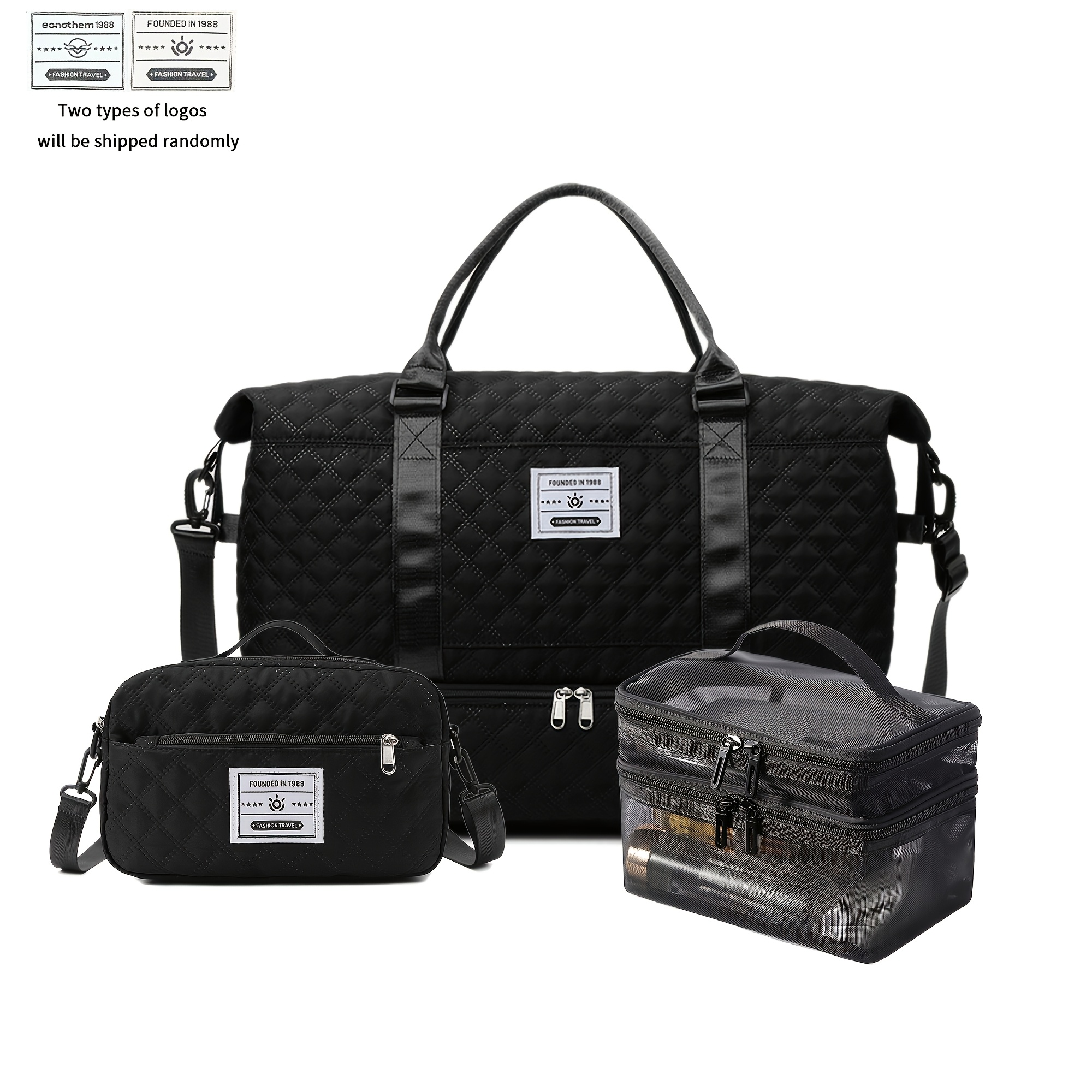 E-shop 1 Stück/3 Stücke Große Fitness-Reisetasche, Kurztrip-Gepäcktasche, Geschäftsreise-Mehrfachtasche, Multifunktionale praktische Reisetasche mit