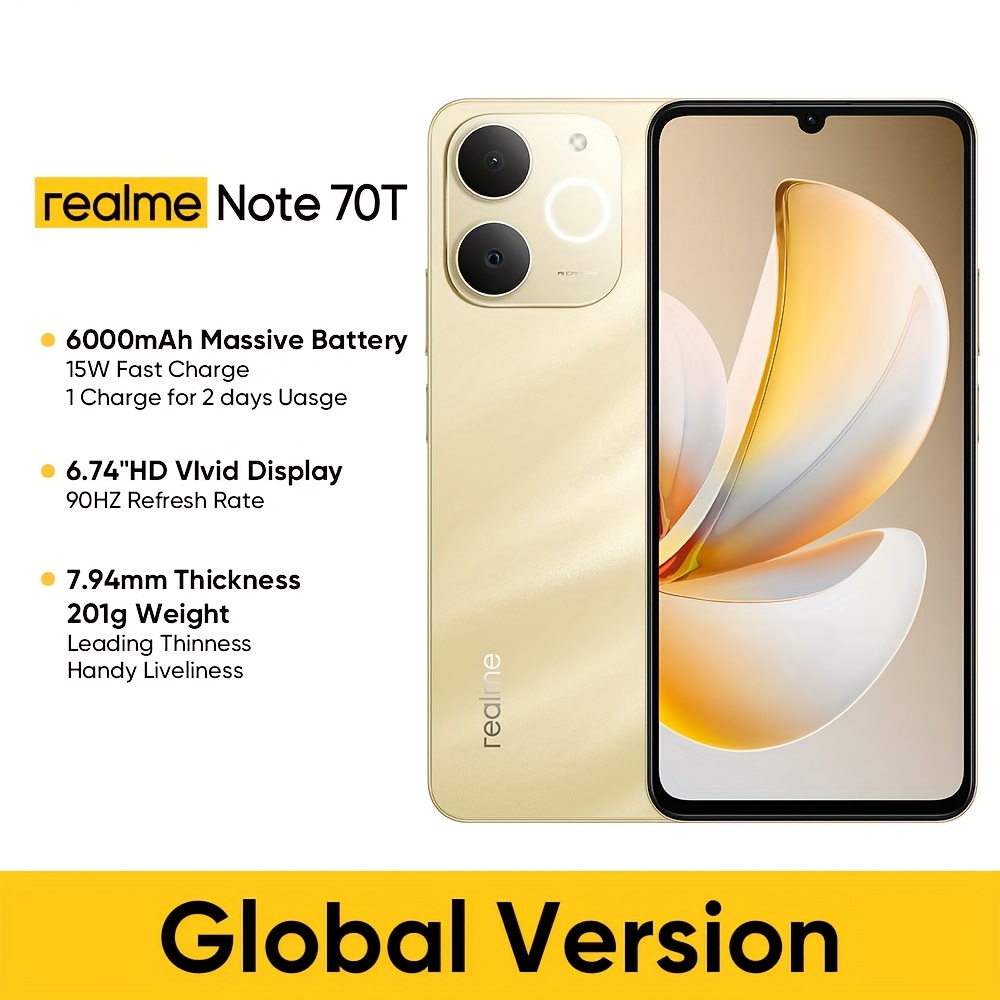 realme Note 70T 4GB+256GB 金色 Realme Note 70T - Full phone specifications