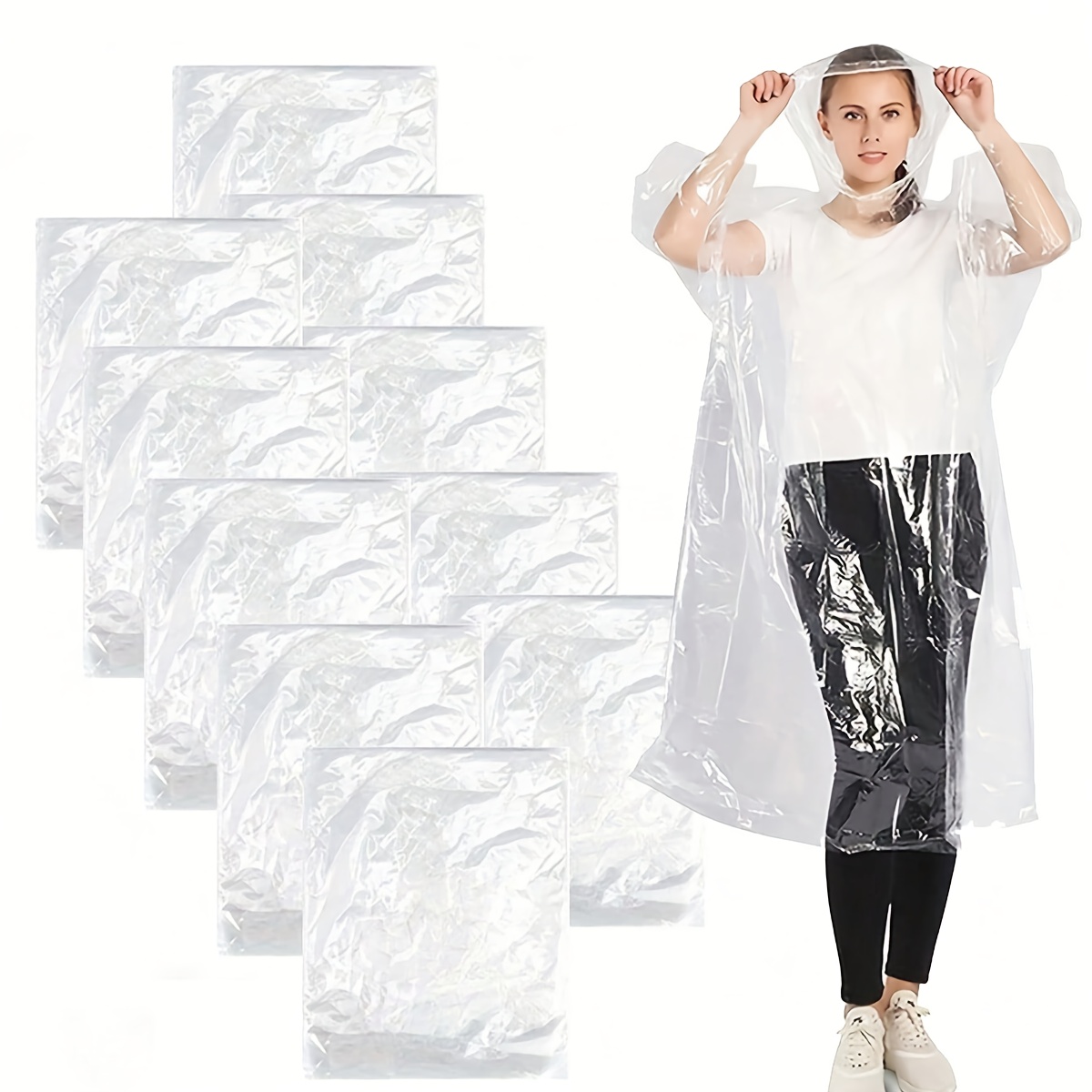 disposable card  incoat pe plastic  in ponchos waterproof portable   multi functional t nsparent  incoat for t vel outdoor activities hiking camping t vel men women  in    incoats no printing