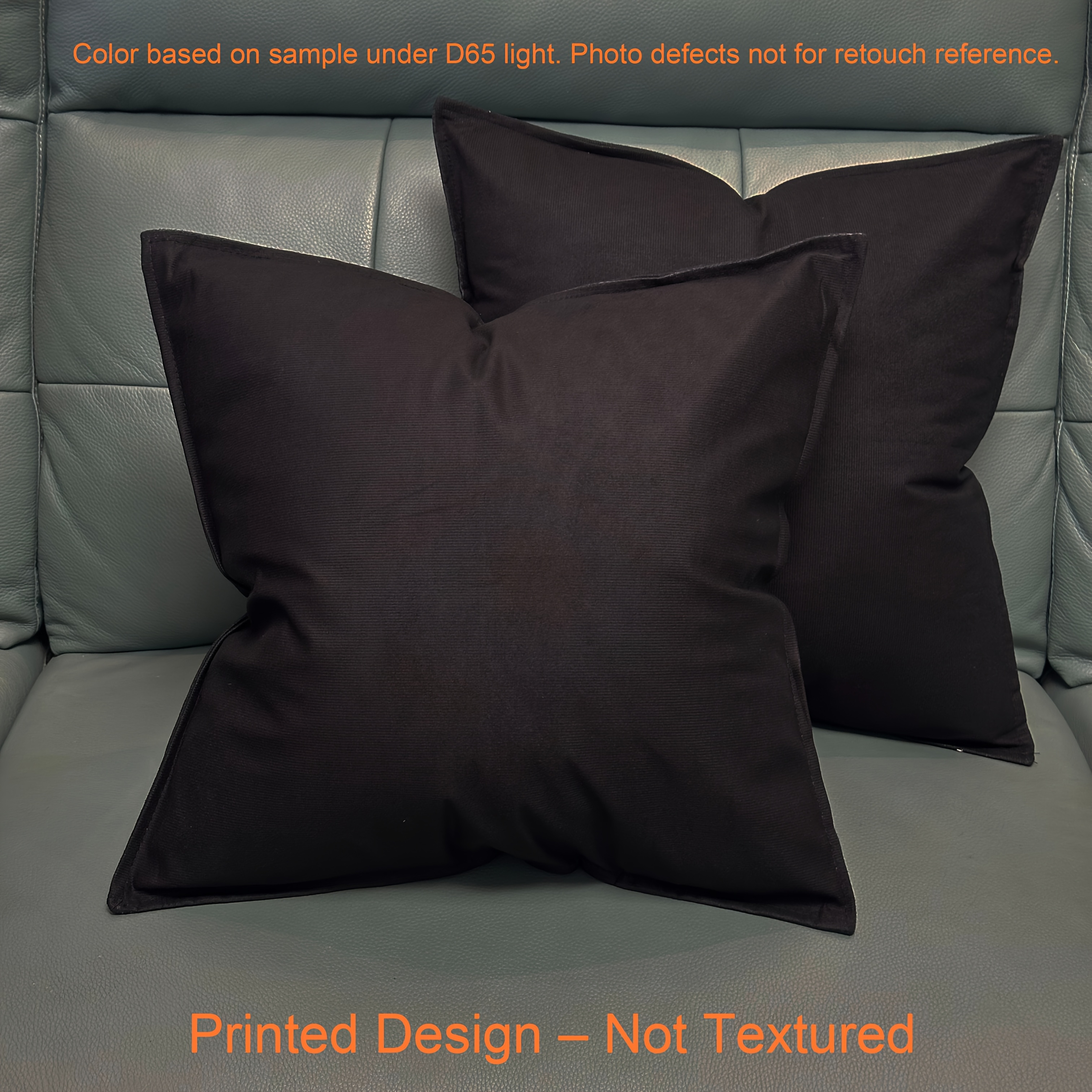 TEMU New 18x18 Inch Soft Decorative Solid Double-sided Hemmed 2d Printed Pillowcase Set Of 2, Home Decor, Suitable Sofas, Headboards, And(with Back