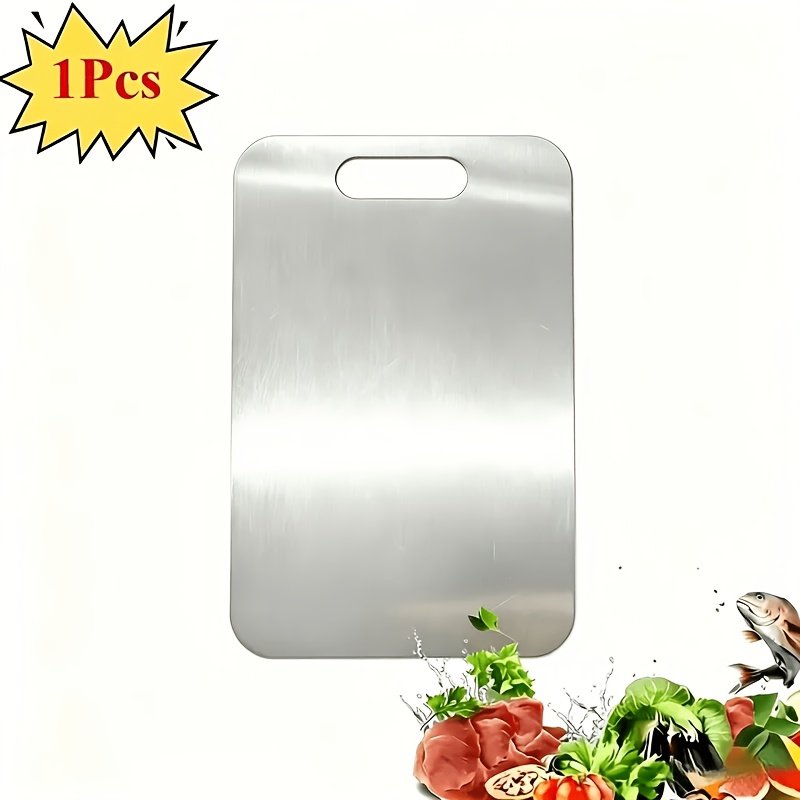 1pc High- Cutting Board - Dual-sided Food-grade Stainless Steel, For Kitchen & Dining Use, Perfect For Holidays Like Christmas, Halloween, Easter, Thanksgiving, Best For Christmas