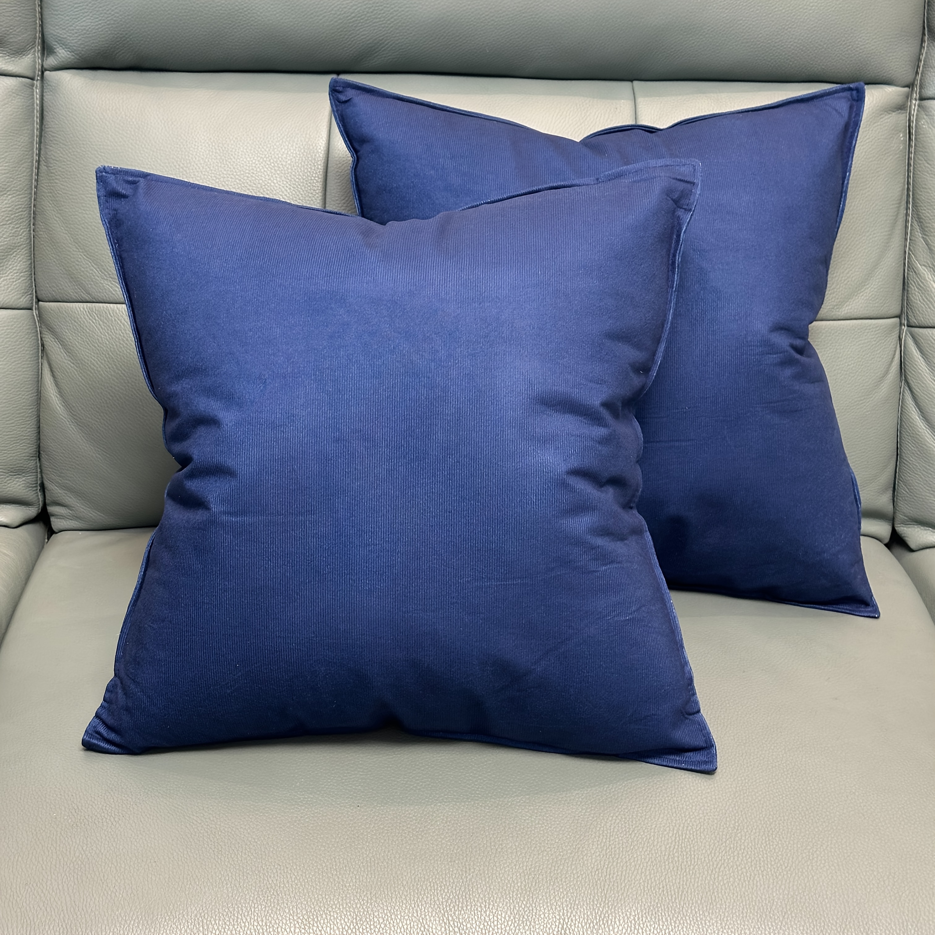 TEMU New 18x18 Inch Soft Decorative Solid Double-sided Hemmed 2d Printed Pillowcase Set Of 2, Home Decor, Suitable Sofas, Headboards, And(with Back