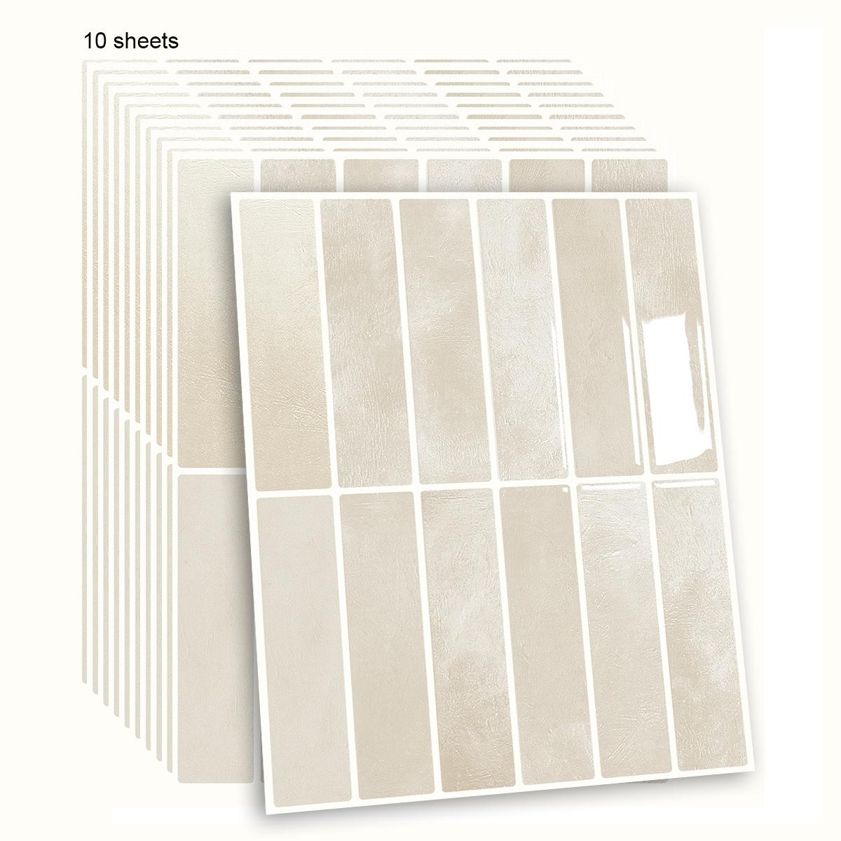 Image of 10pcs 3d Tile Self-adhesive Wall Panels, Waterproof And Oil-proof, Easy And Quick Installation, Suitable For Kitchen, Bathroom, Home Renovation, Rv Renovation, Indoor Decoration And Remodeling