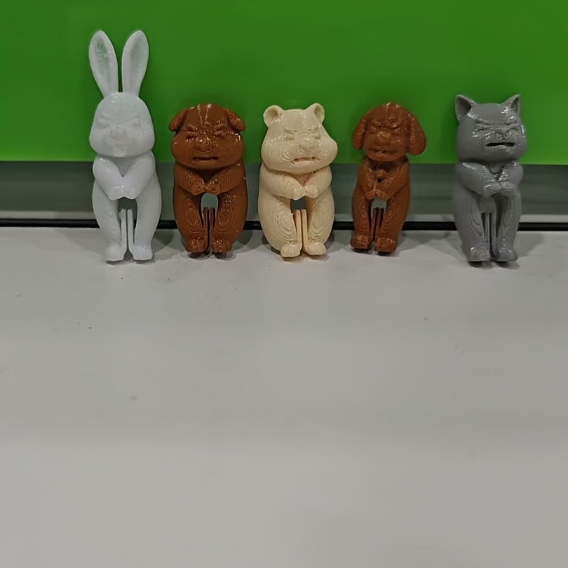 TEMU Creative 3d Animal Squad Snack Sealing Clips - Assorted : Puppy, Rabbit, Gray Cat, Bear - Three-dimensional Sealing Clips For Food Bags,