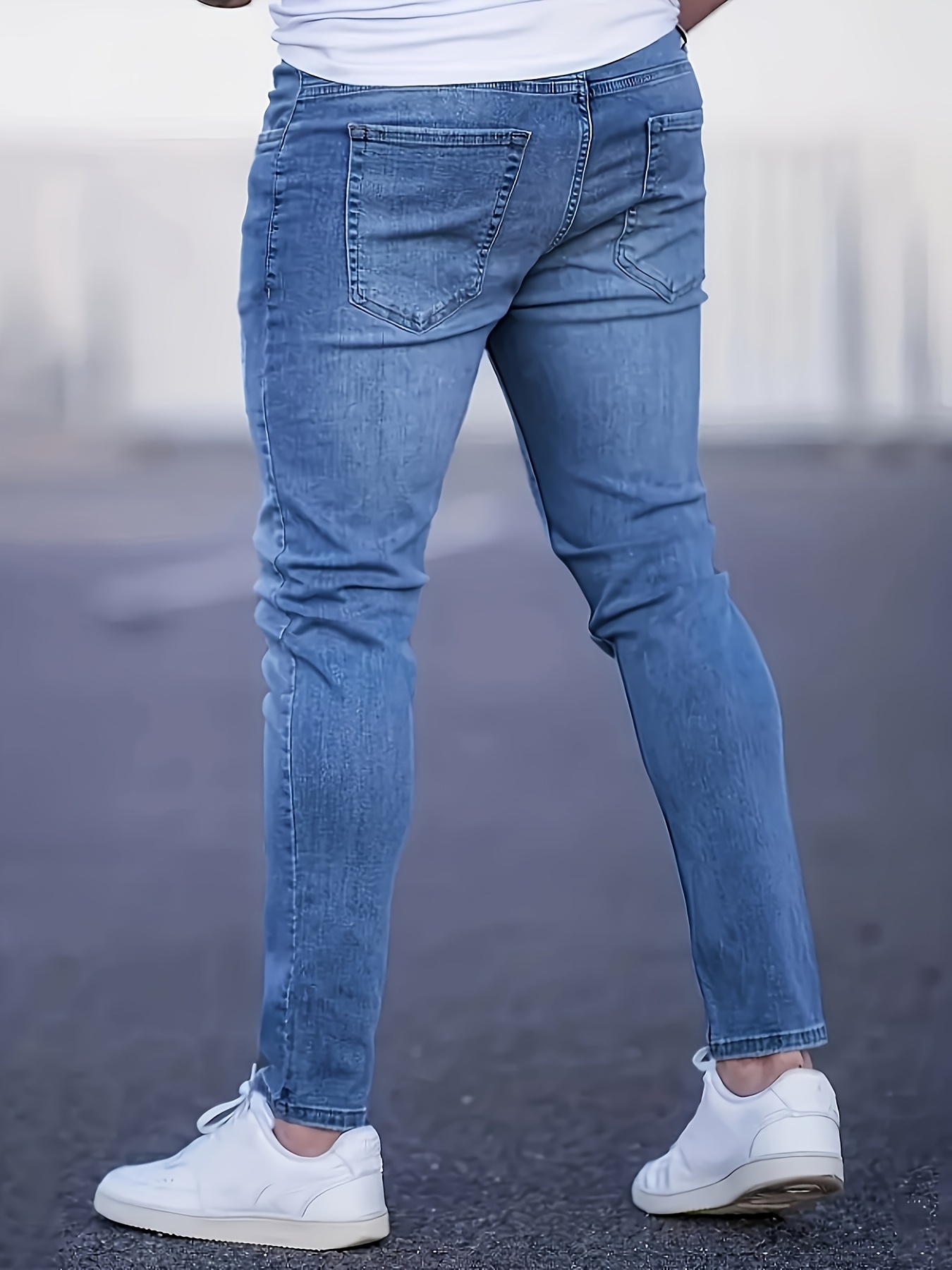 Slim-fit Comfortable Fashionable Trendy Denim Jeans, Versatile for Sporty Street Casual Wear