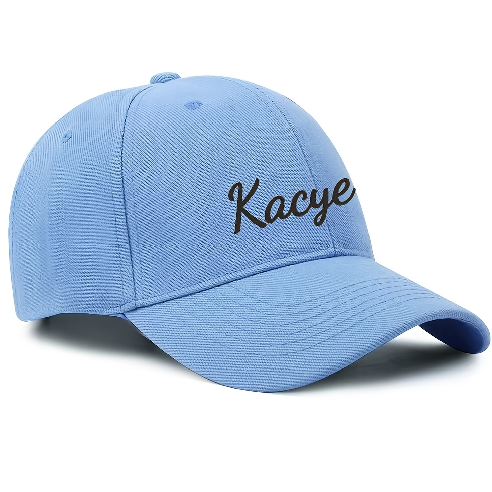TEMU 1 Custom Personalized Baseball Cap - Embroidered With Custom Name And Initials, Lightweight And Breathable, Unisex Style - Suitable For Outdoor