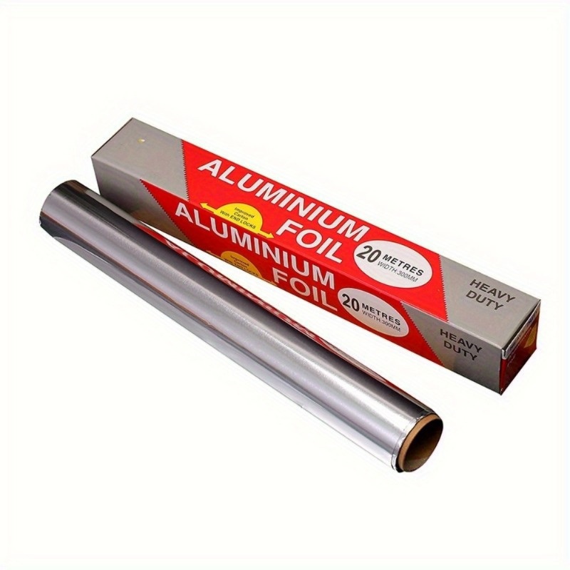 TEMU Rouleau d'Aluminium Extra Large Haute Résistance - 2000 cm de Largeur, Résistance Élevée à la Chaleur, Antiadhésif & Facile à Nettoyer,