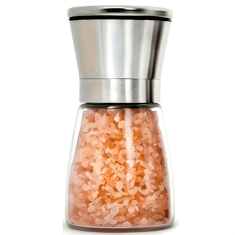 Image of One, Adjustable Ceramic Core Pepper Grinder & Sea Salt Mill - Portable Kitchen Utensils For Outdoor Camping, Tent Trips, Hiking, Barbecues, And Home Kitchens - Cruetbox With Manual Spice Grinder