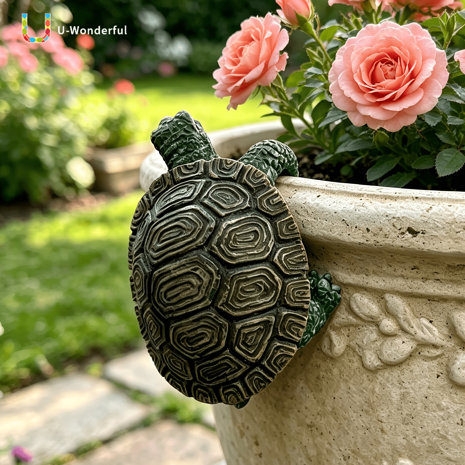 TEMU Resin Hanging Planter In Of A Miniature Turtle - Indoor/outdoor Decoration In Living Rooms, Bedrooms, And Tv Cabinets - Ideal For Christmas,