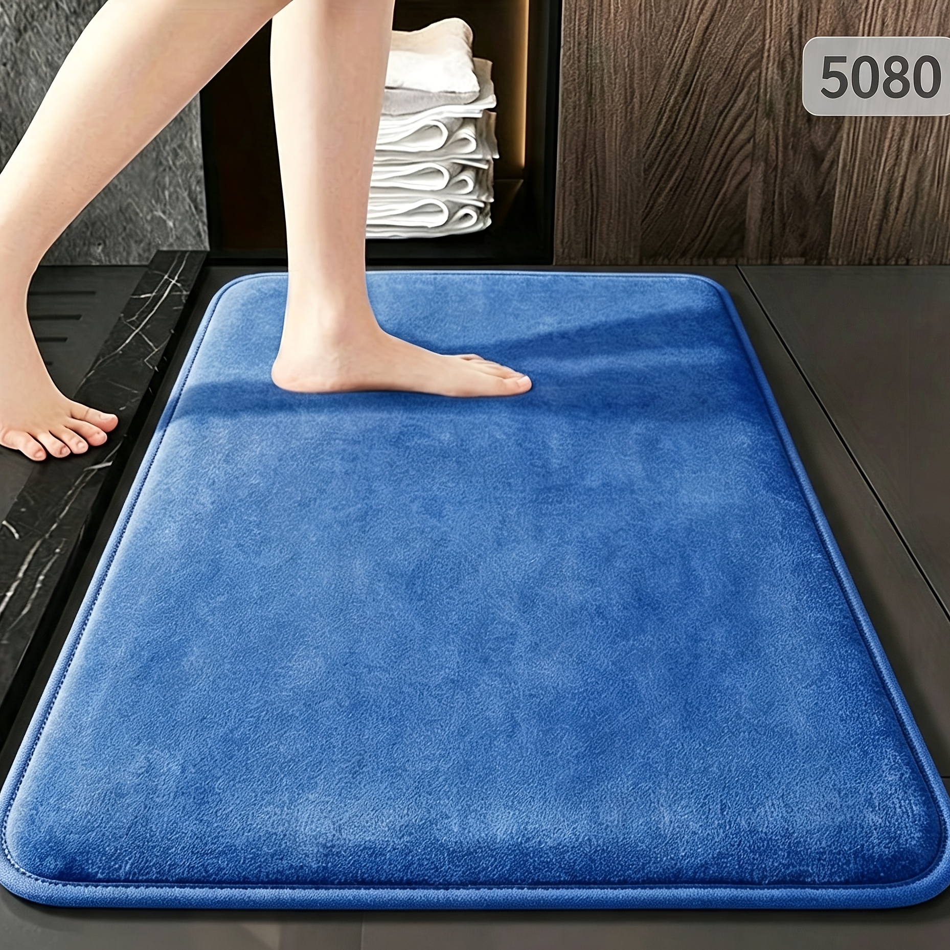 Quick-absorbing Washable Memory Foam Bath Mat, Soft and Comfortable