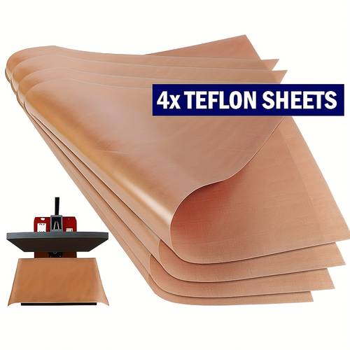 non stick sheets 4 pack of non stick reusable sheets for sublimation 12 x 16 30 x 40cm high heat resistant ptfe sheets for heat press transfers an for heat press protection mats