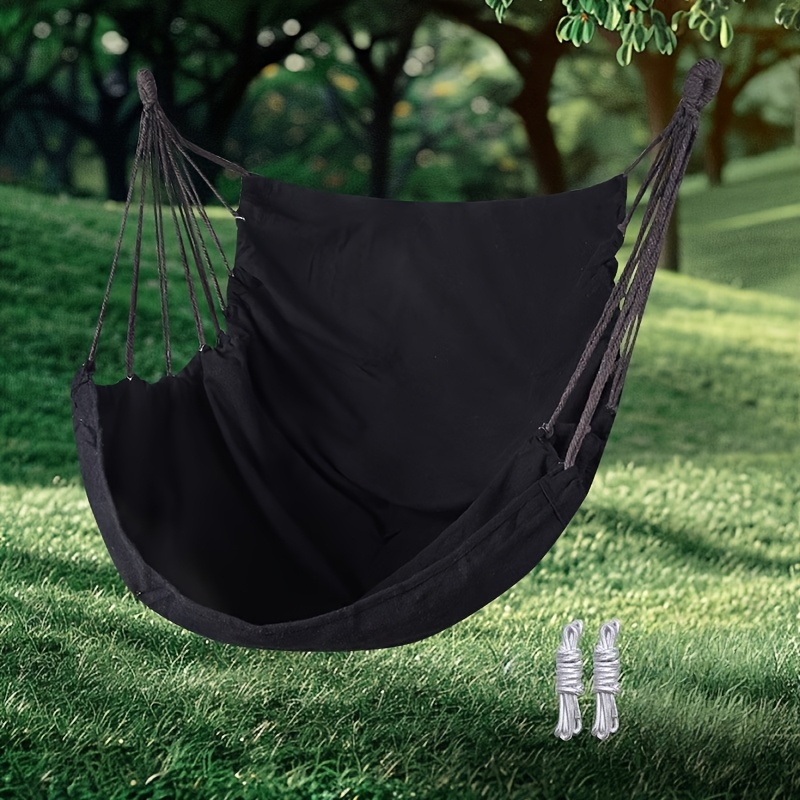 Image of Portable Outdoor Camping Swing Chair - Durable Hammock- With Lightweight Sturdy Fabric, Suitable For Backyard, Travel, Camping - Camping Chair, Hammock-style Swing