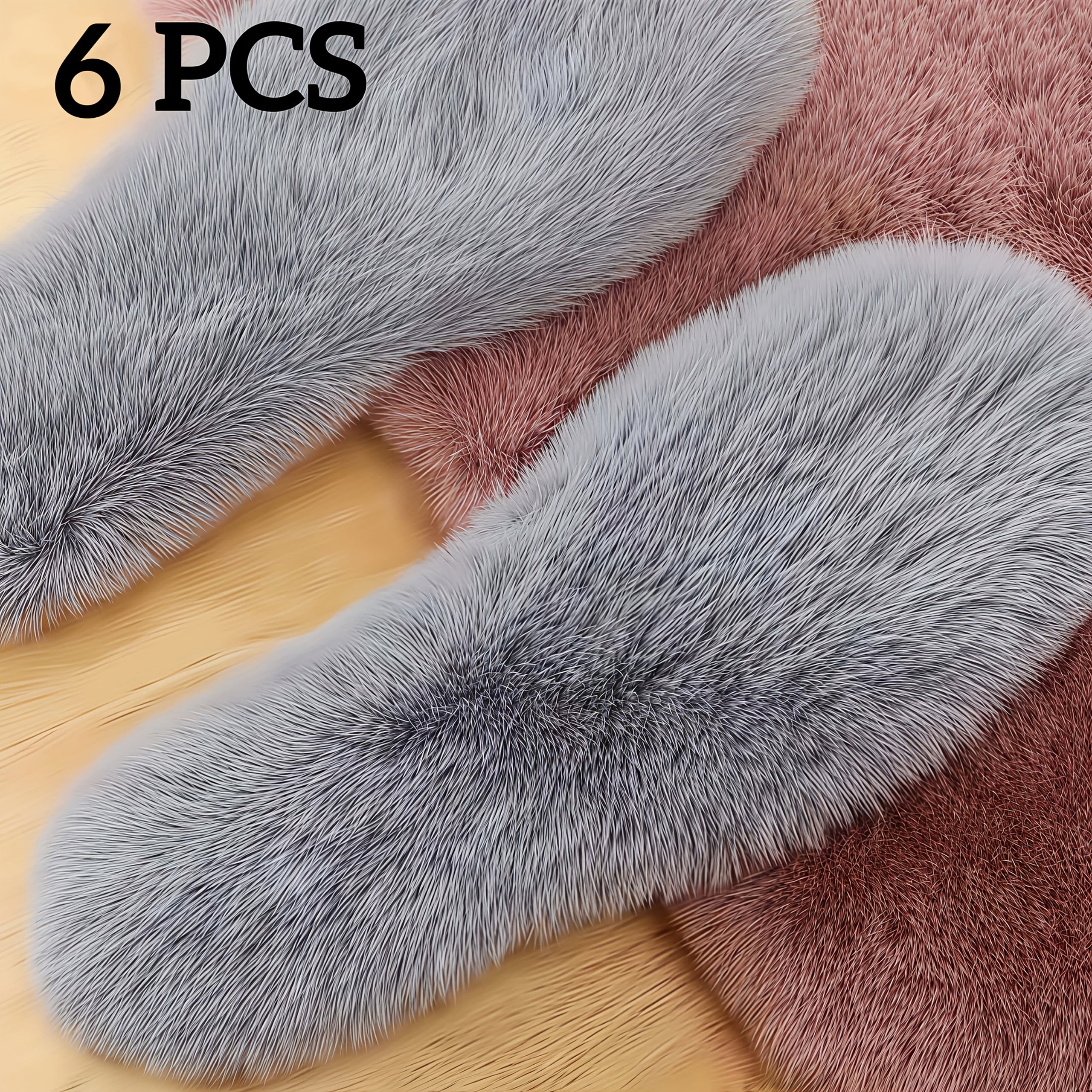 TEMU 6pcs Set. Thick And Warm Inner Padding. Dense And Fluffy Texture. Heat-retaining, Cold-proof, Breathable And Sweat-absorbent. Ideal Winter Gifts