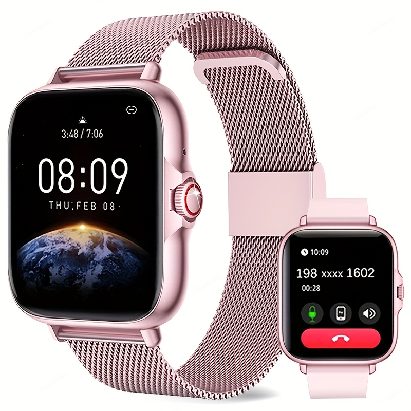 Image of A Full Touch Large Screen Watch With Usb Charging, Supporting Wireless Calling, , Message Alerts, Workout , Weather Updates, Remote Camera Control, And Music , Perfect As A Gift For Iphone And Users