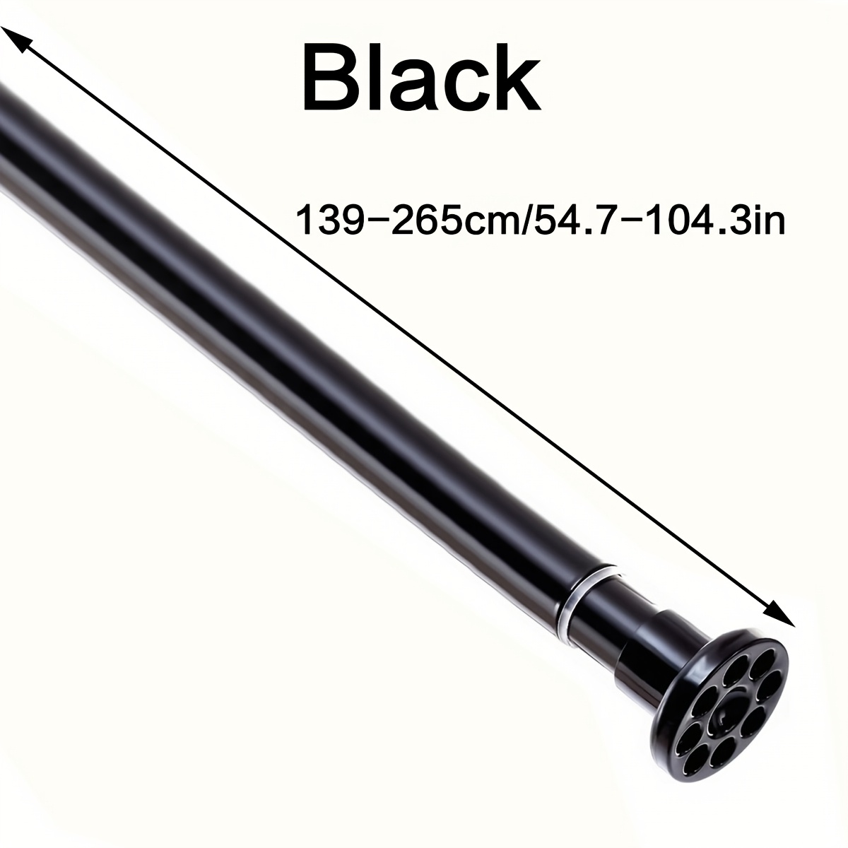 TEMU Tringle à rideau de douche multifonction perçage, tringle à tension, tringle à ressort robuste, tringle à linge, tringle pour rideau de porte,