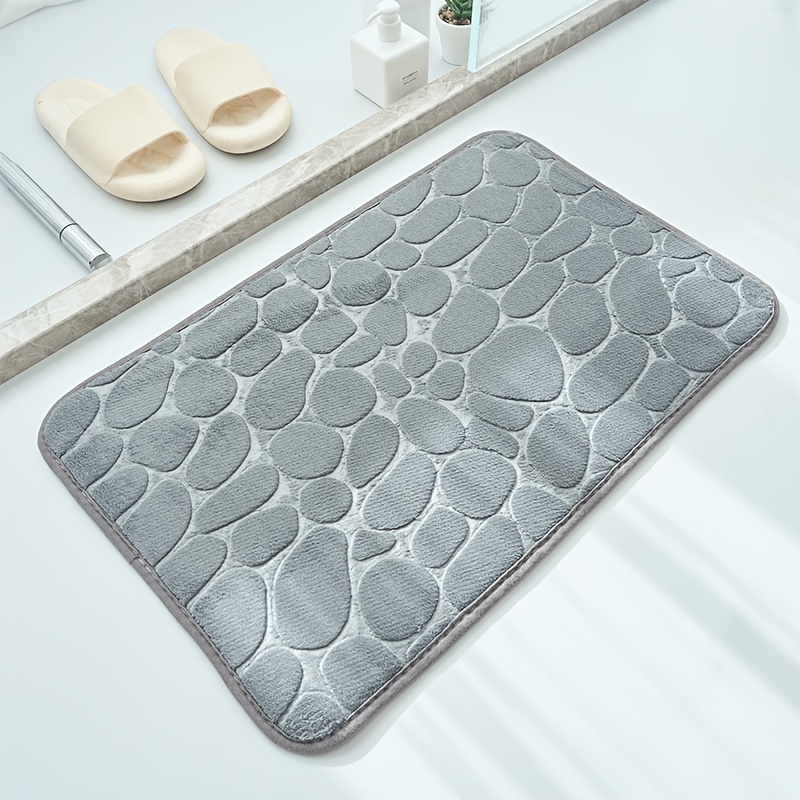 coral velvet bathroom anti slip pad with pvc   lining for anti slip and water absorption suitable for bathroom entrances bathrooms bedrooms machine washable   design
