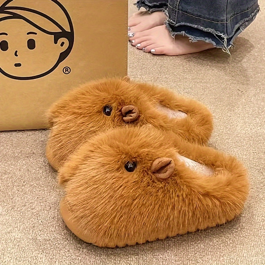 Women' Cute Shuitun Plush Slippers, Women Shoes
