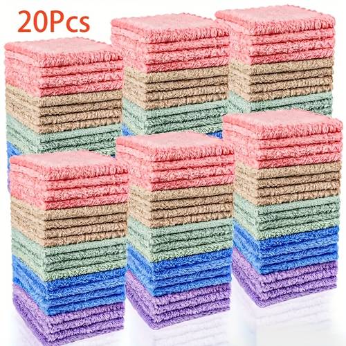 100 pcs soft absorbent solid color washcloths skin quick drying compact square towels for home bathing bathroom essentials 9 05 9 05in
