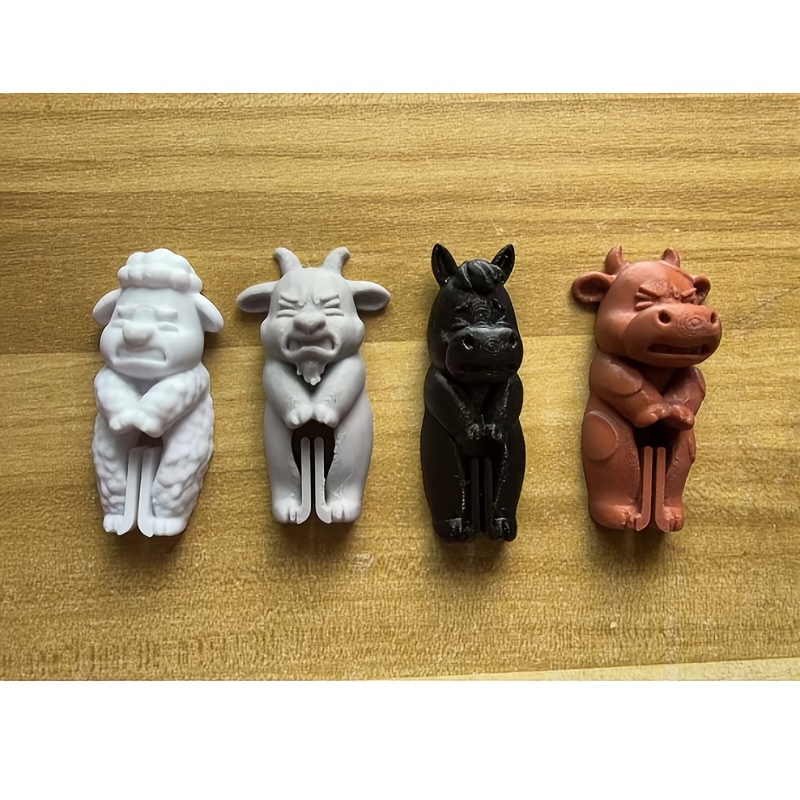 A Set Of 4 Adorable Animal-shaped Bag Sealing Clips, Perfect For Keeping , Cereal, Candy, And Snack Bags Tightly Sealed. An Ideal Housewarming Gift, And A Fun Collectible For And Home Enthusiasts