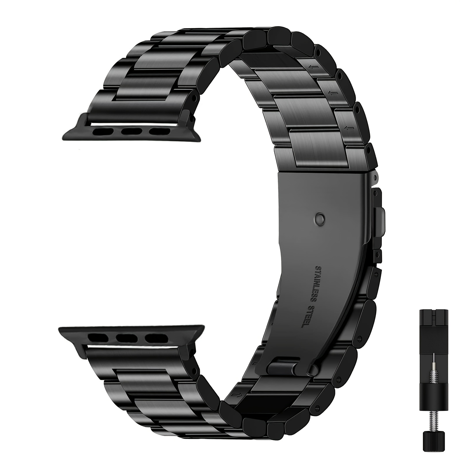 TEMU Cinturini compatibili per Apple Watch 49mm 46mm 45mm 44mm 42mm 41mm 40mm 38mm, cinturino in acciaio inossidabile per iWatch con Apple Watch