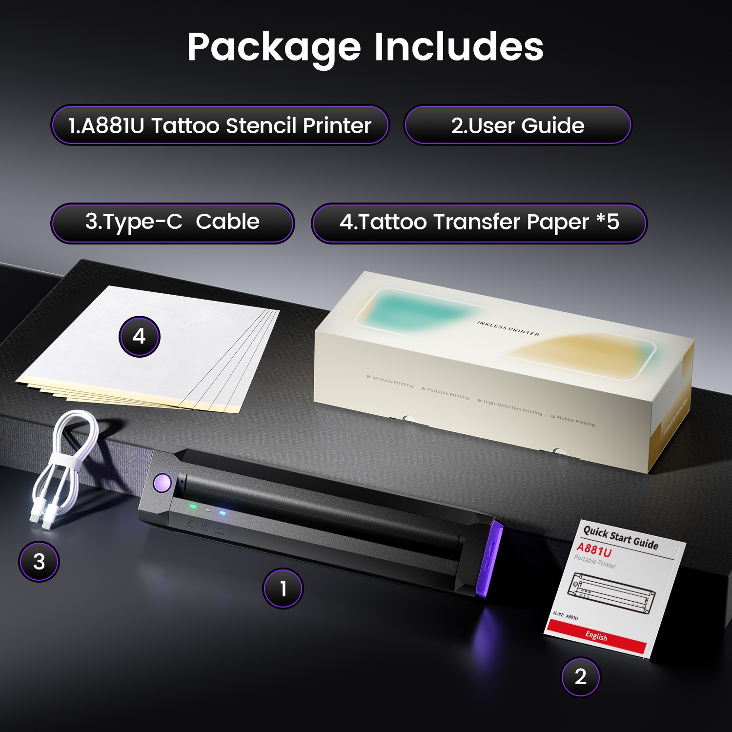 アート用品 Ambition tattoo stencil printer A081
