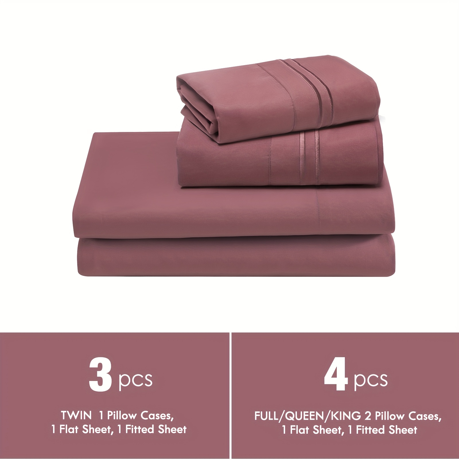 TEMU Clevahome Light Luxury Breathable Sheet Set - 3/4pcs Deep Pockets Cooling Soft Bedding, Fade-resistant Deep Pockets, , Ideal For Dorms, Guest