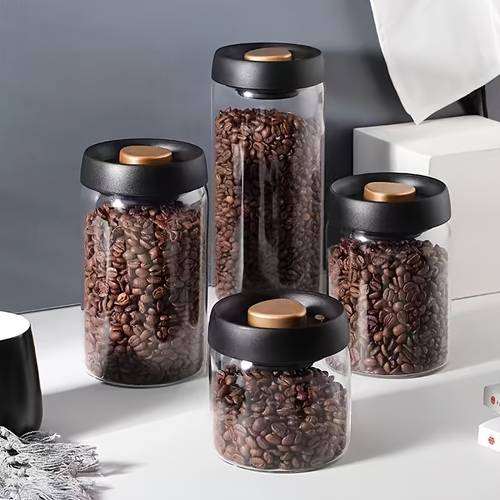 storage containers vacuum sealed glass containers with airtight lid for moisture proof storage containers for coffee powder loose leaf tea nuts and kitchen organizer and storage kitchen utensils