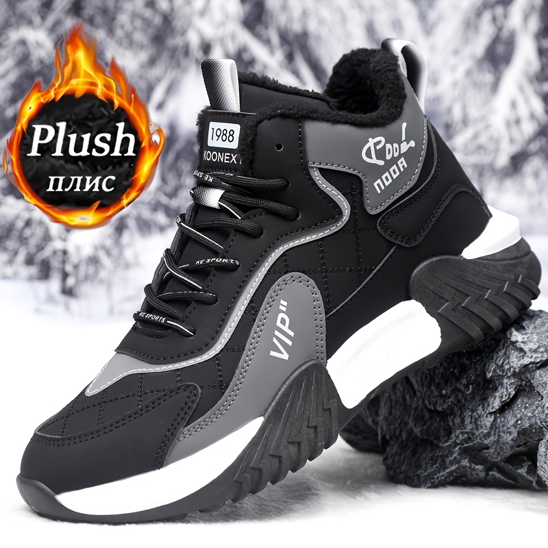TEMU Bottes de neige d'hiver pour homme avec doublure en peluche, adaptées aux sports de , à la randonnée, aux voyages et à l'équipement de camping