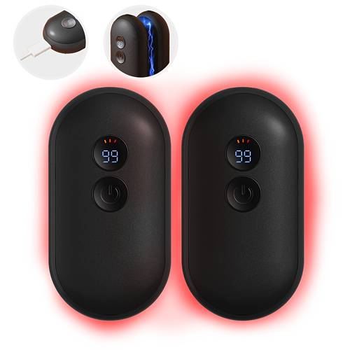 2 pezzi scaldamani ricaricabili 2 pz, scaldamani elettrico magnetico con display digitale, scaldamani riutilizzabili riscaldabili , scaldatasche portatile regalo caldo per esterni, campeggio