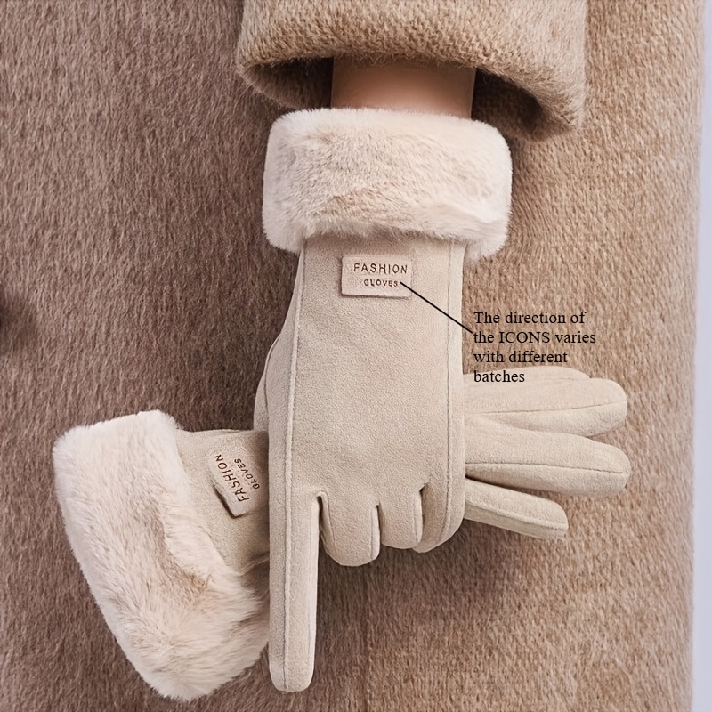 TEMU 1 di guanti antifreddo, guanti di protezione per le , guanti invernali touchscreen con in peluche, guanti termici spessi, unisex, disponibili in