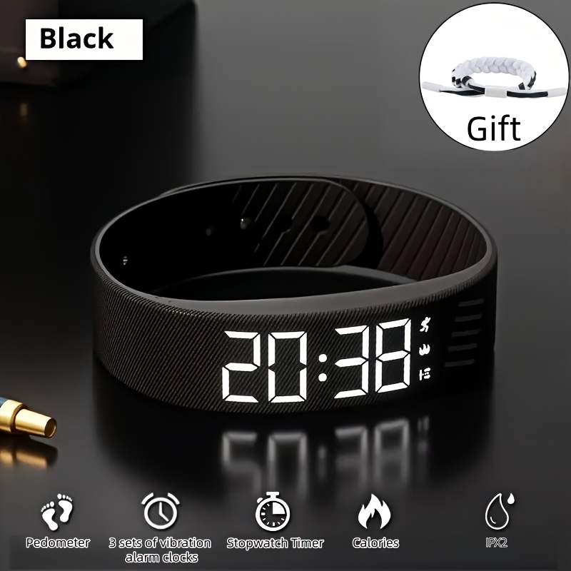 Image of 2025 New Multi-functional Minimalist And Stylish Unisex Digital Watch With Alarm, Pedometer, Stopwatch, Luminous Display. A Fashionable Sports Wristwatch For Students, Without Feeling. Gift For Any